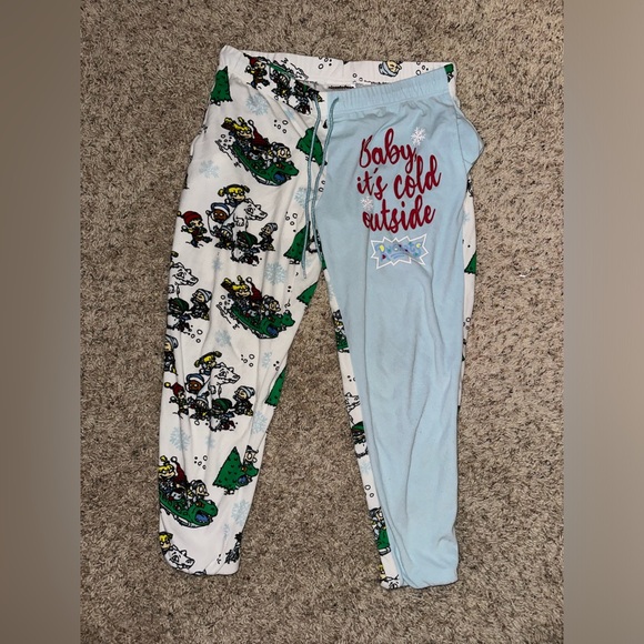 Rugrats Women's Christmas Plush Joggers "Baby, it's cold outside" size medium - Picture 3 of 3